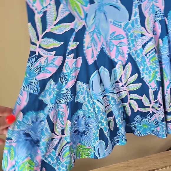Lilly Pulitzer Kessler Wrap Dress In Macaw Blue - Picture 5 of 6
